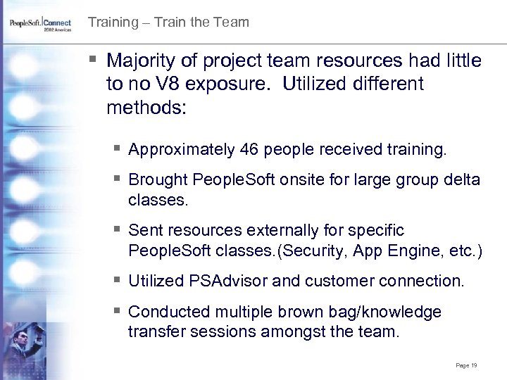 Training – Train the Team § Majority of project team resources had little to