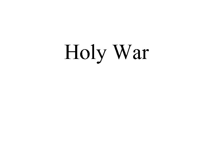 Holy War 