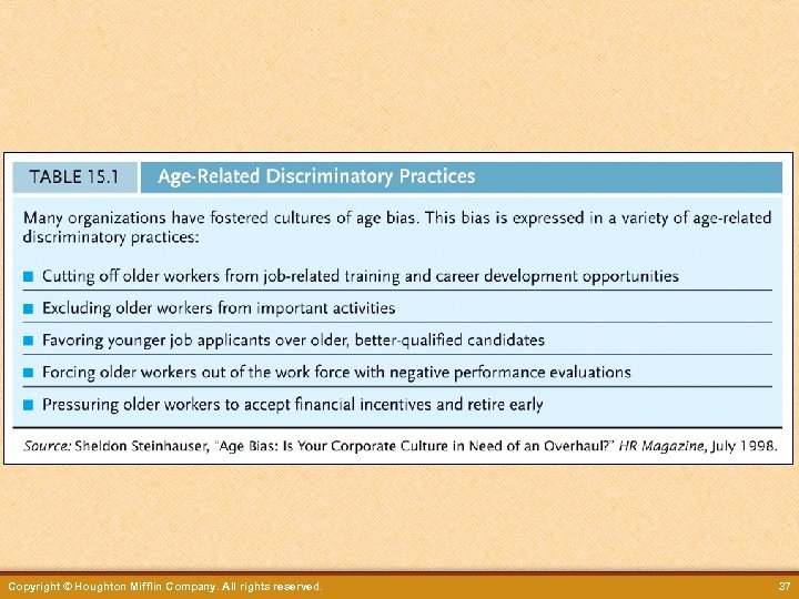 Copyright © Houghton Mifflin Company. All rights reserved. 37 