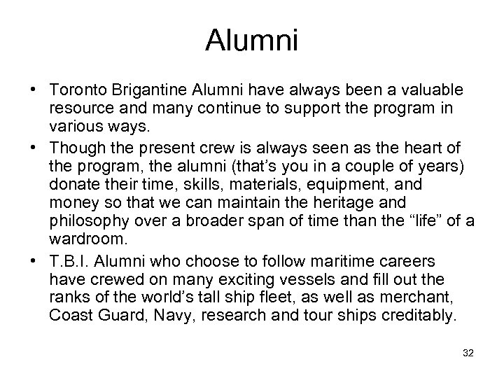 Alumni • Toronto Brigantine Alumni have always been a valuable resource and many continue