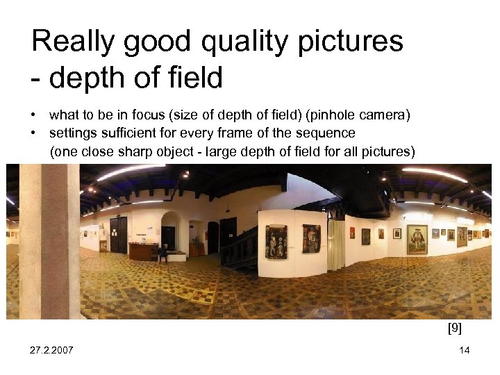 Really good quality pictures - depth of field • what to be in focus