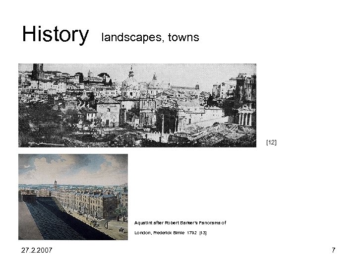 History landscapes, towns [12] Aquatint after Robert Barker's Panorama of London, Frederick Birnie 1792