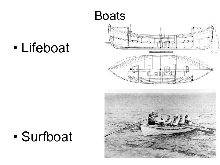 Boats • Lifeboat • Surfboat 