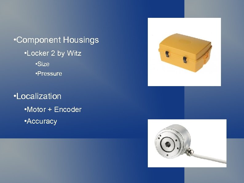  • Component Housings • Locker 2 by Witz • Size • Pressure •