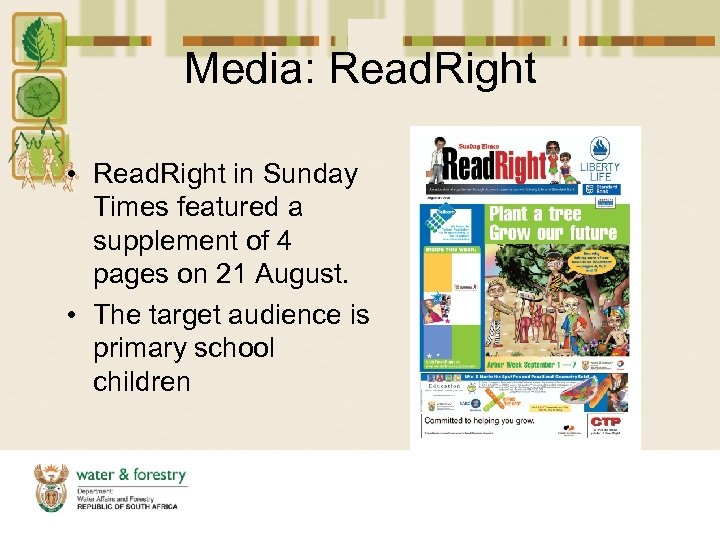 Media: Read. Right • Read. Right in Sunday Times featured a supplement of 4