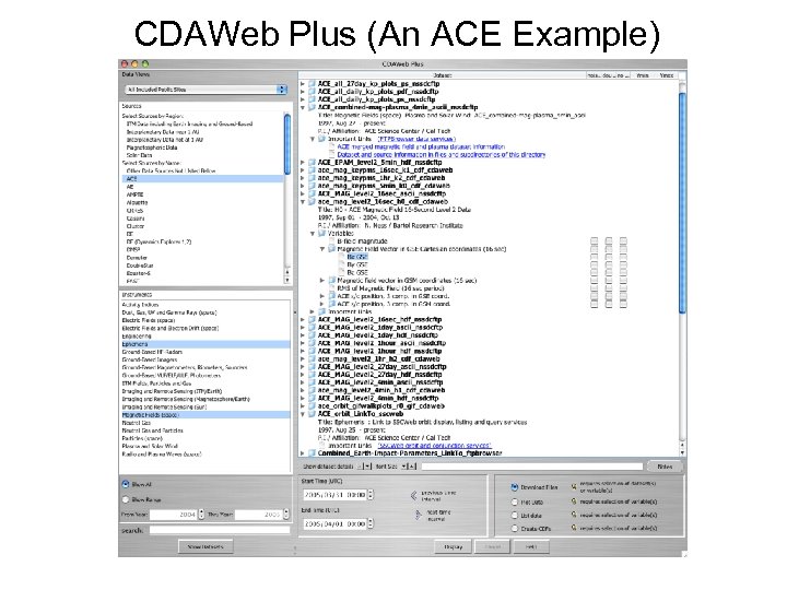 CDAWeb Plus (An ACE Example) 