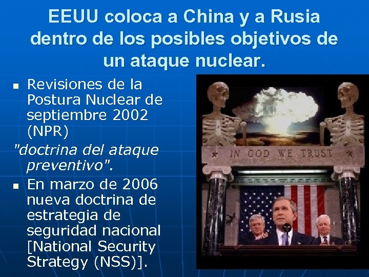 EEUU coloca a China y a Rusia dentro de los posibles objetivos de un