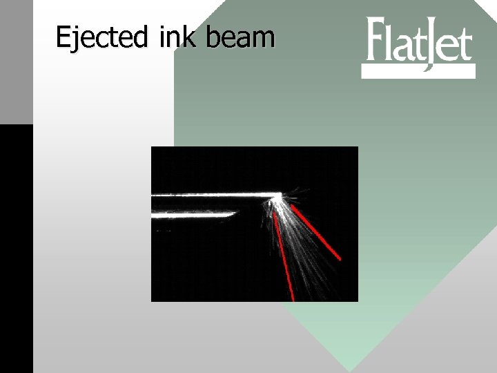 Ejected ink beam 