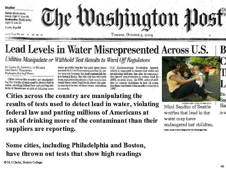 Lead Levels in Water Misrepresented Across U. S. Utilities Manipulate or Withhold Test Results