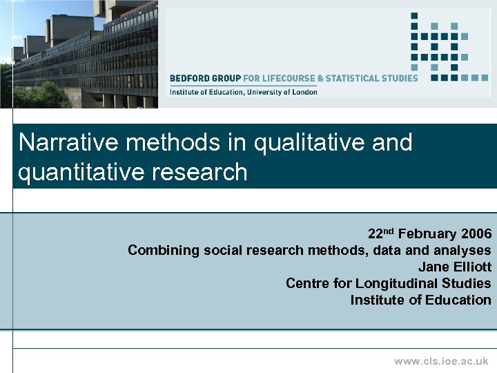 is quantitative research narrative