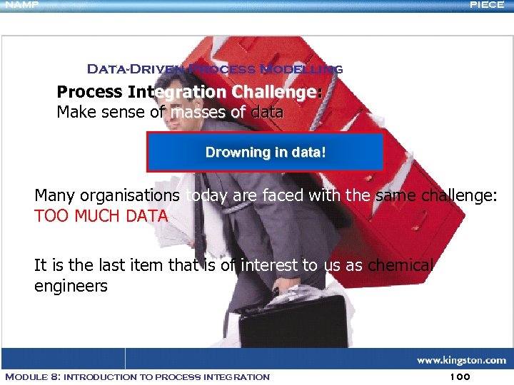 NAMP PIECE Data-Driven Process Modelling Process Integration Challenge: Make sense of masses of data