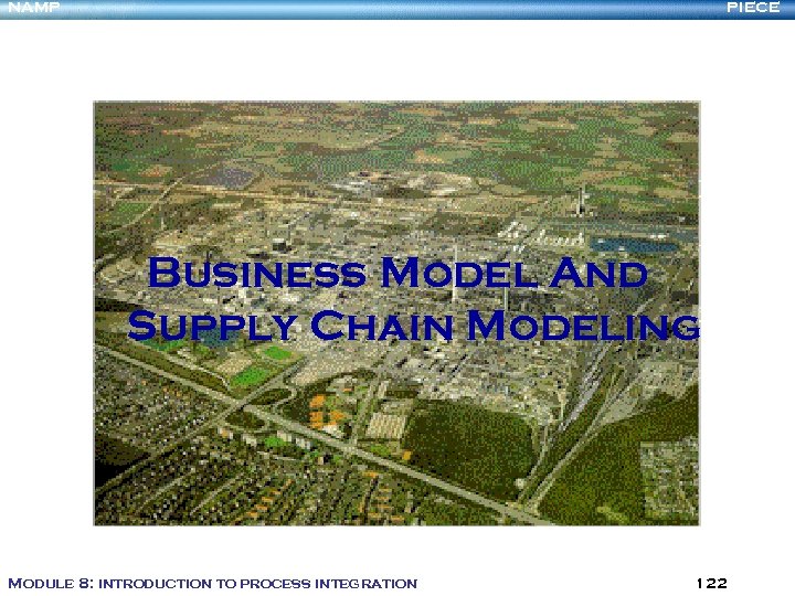 NAMP PIECE Business Model And Supply Chain Modeling Module 8: introduction to process integration