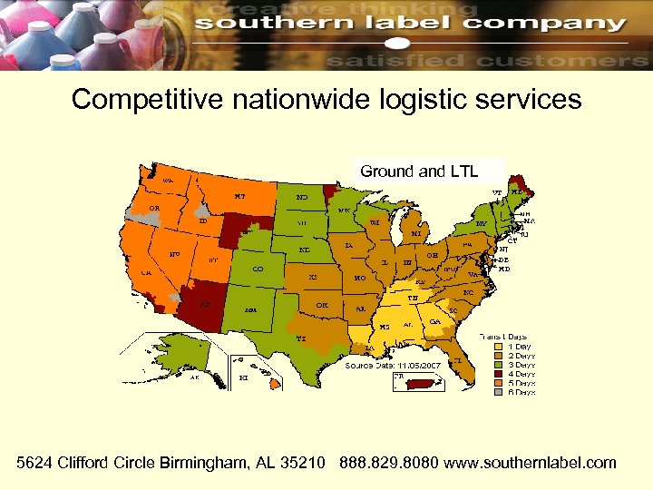 Competitive nationwide logistic services Ground and LTL 5624 Clifford Circle Birmingham, AL 35210 888.