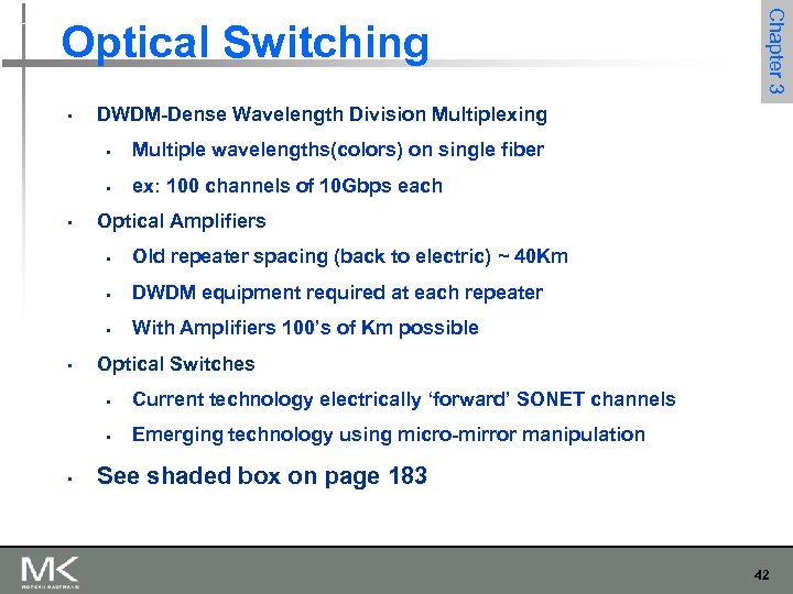  • DWDM-Dense Wavelength Division Multiplexing • Multiple wavelengths(colors) on single fiber • •