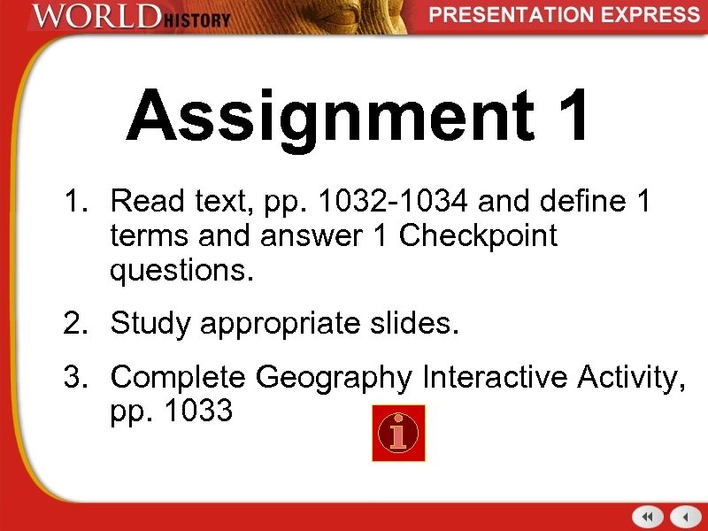 Assignment 1 1. Read text, pp. 1032 -1034 and define 1 terms and answer