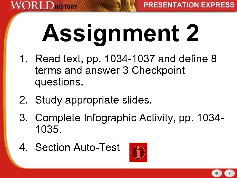 Assignment 2 1. Read text, pp. 1034 -1037 and define 8 terms and answer
