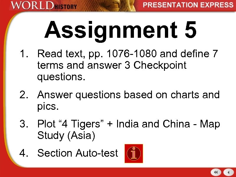 Assignment 5 1. Read text, pp. 1076 -1080 and define 7 terms and answer