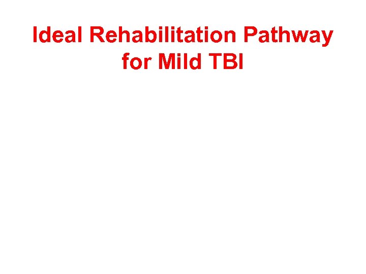 Ideal Rehabilitation Pathway for Mild TBI 