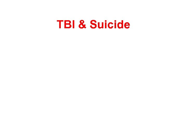 TBI & Suicide 