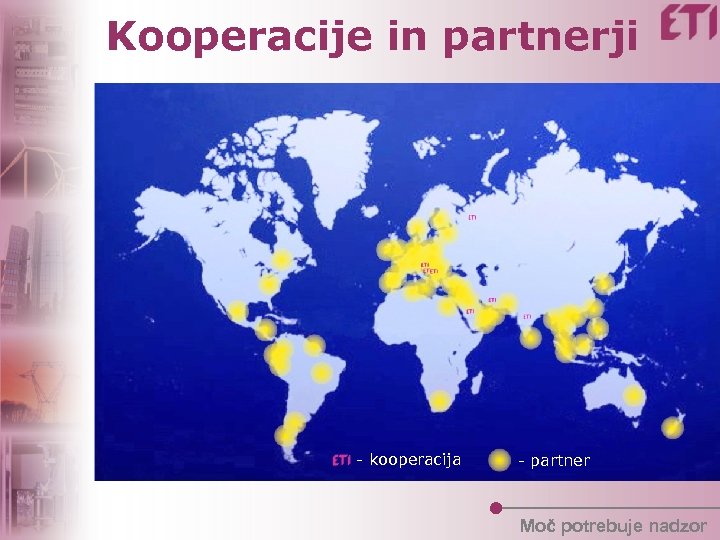 Kooperacije in partnerji - kooperacija - partner Moč potrebuje nadzor 