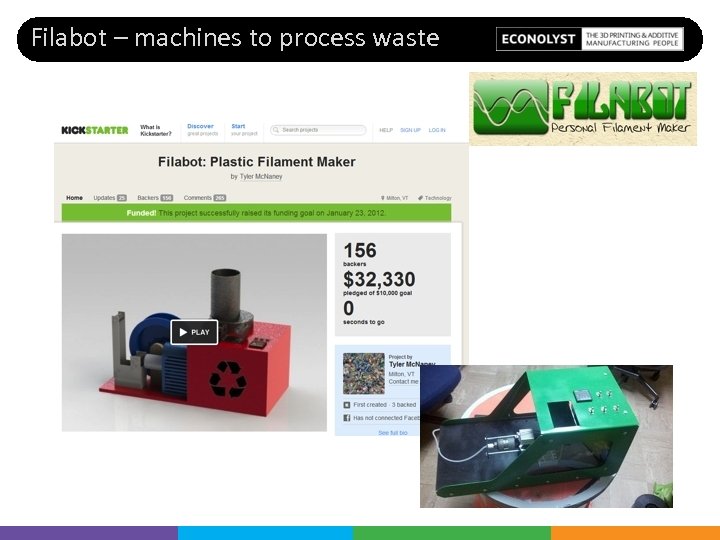 Filabot – machines to process waste 