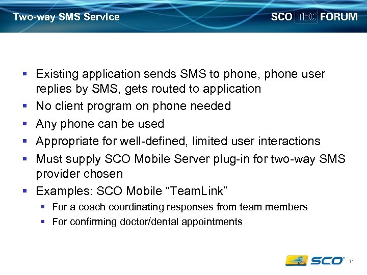 Two-way SMS Service § Existing application sends SMS to phone, phone user replies by