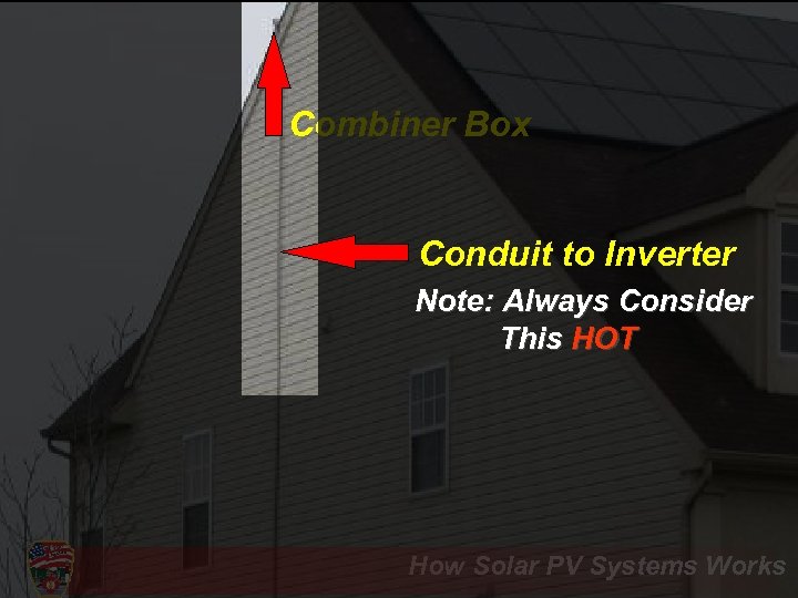 Combiner Box Conduit to Inverter Note: Always Consider This HOT How Solar PV Systems