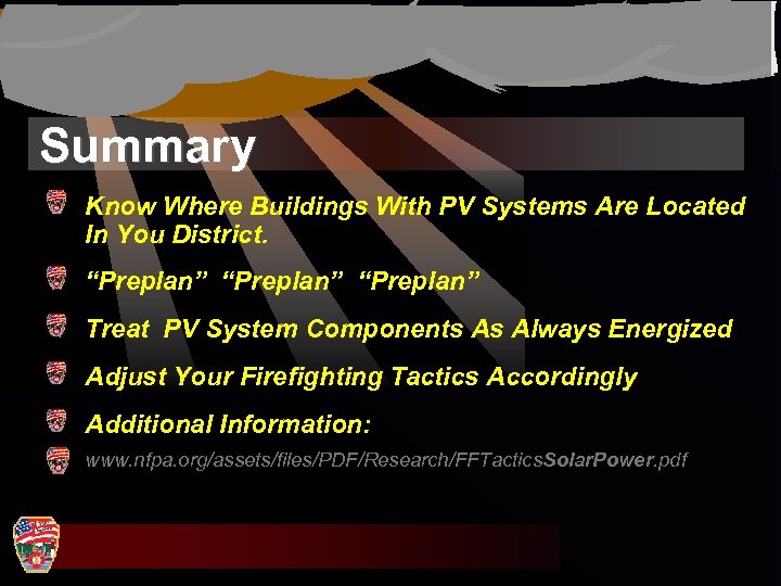 Summary Know Where Buildings With PV Systems Are Located In You District. “Preplan” Treat
