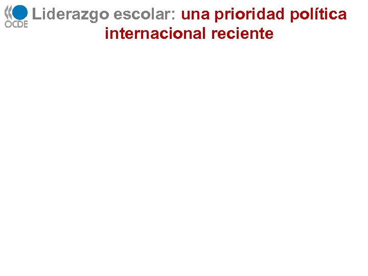Liderazgo escolar: una prioridad política internacional reciente 