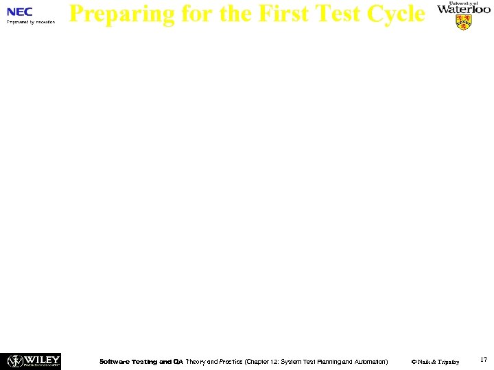 Preparing for the First Test Cycle n Life-cycle of a Defect – The life-cycle