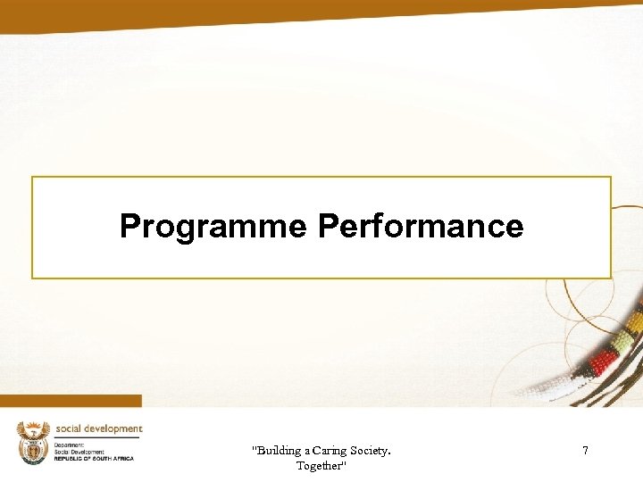 Programme Performance 