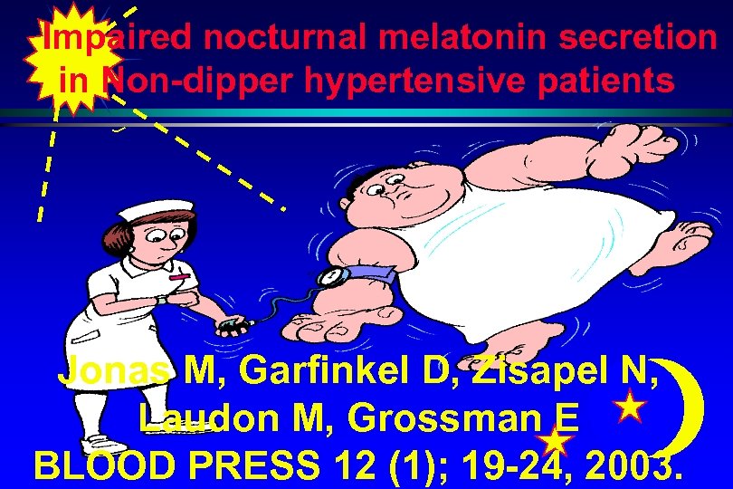 Impaired nocturnal melatonin secretion in Non-dipper hypertensive patients Jonas M, Garfinkel D, Zisapel N,
