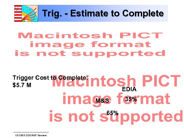 Trig. - Estimate to Complete Trigger Cost to Complete: $5. 7 M EDIA M&S