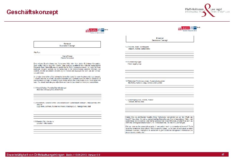 Geschäftskonzept GFA Release Kredit I Frankfurt (Main) / 06. 07. 2010, Version 0. 9