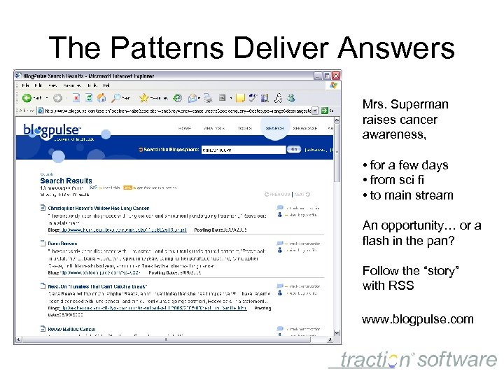 The Patterns Deliver Answers Mrs. Superman raises cancer awareness, • for a few days