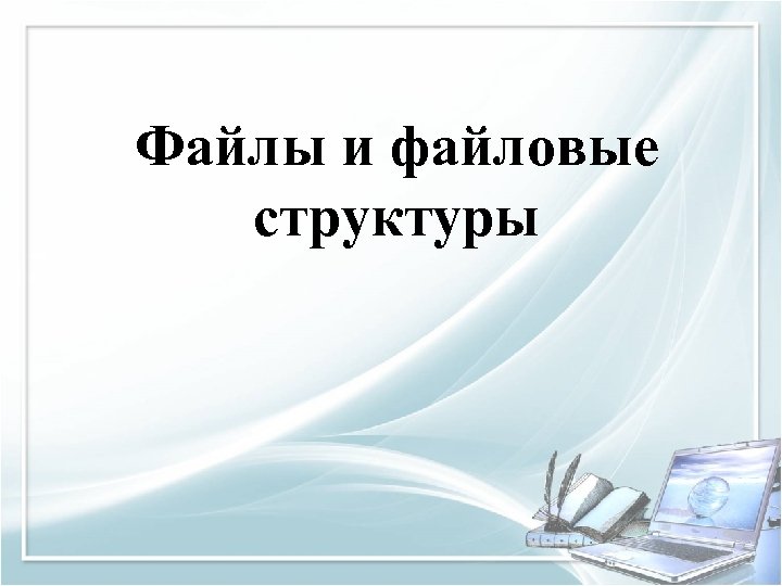 Файлы и файловые структуры 