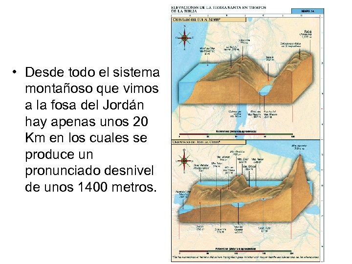  • Desde todo el sistema montañoso que vimos a la fosa del Jordán