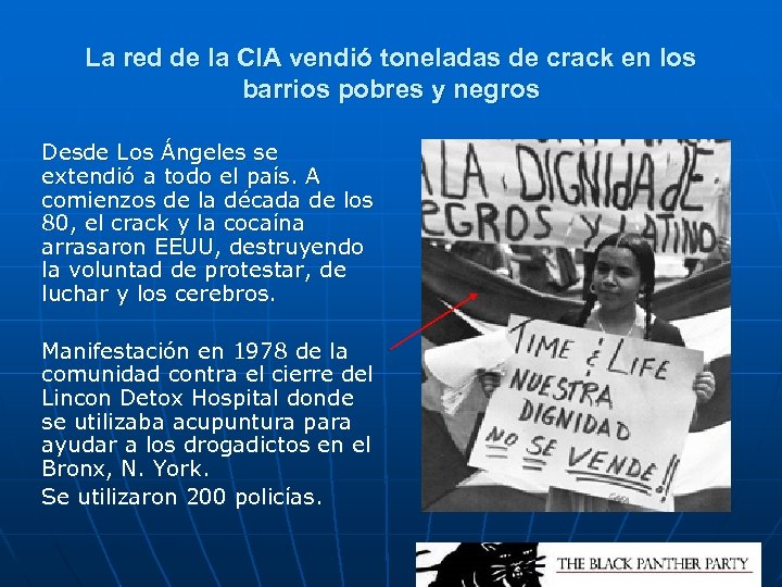 La red de la CIA vendió toneladas de crack en los barrios pobres y