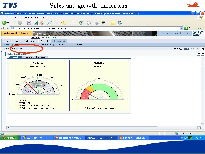 Sales and growth indicators 