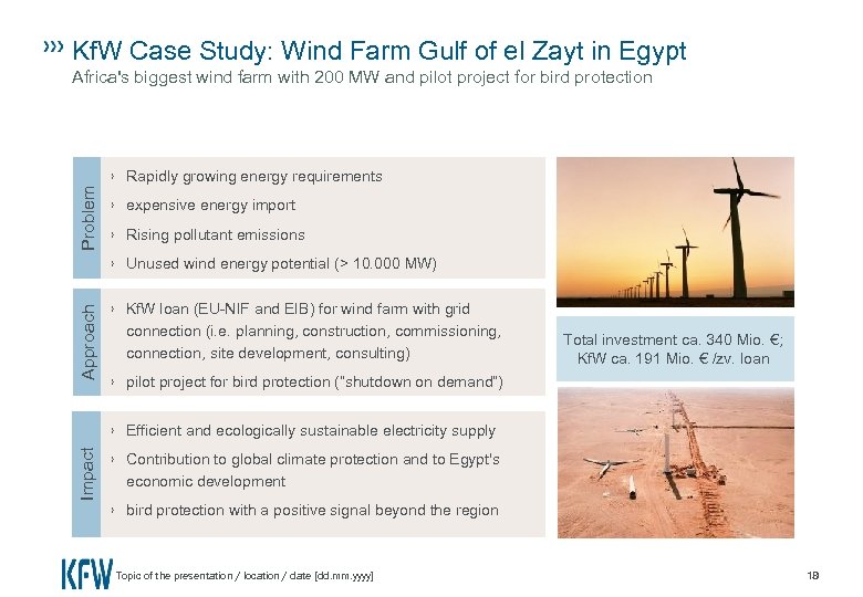 Kf. W Case Study: Wind Farm Gulf of el Zayt in Egypt Approach Problem