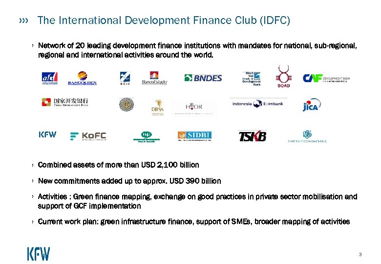 The International Development Finance Club (IDFC) › Network of 20 leading development finance institutions