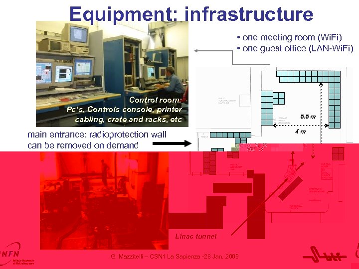 Equipment: infrastructure • one meeting room (Wi. Fi) • one guest office (LAN-Wi. Fi)