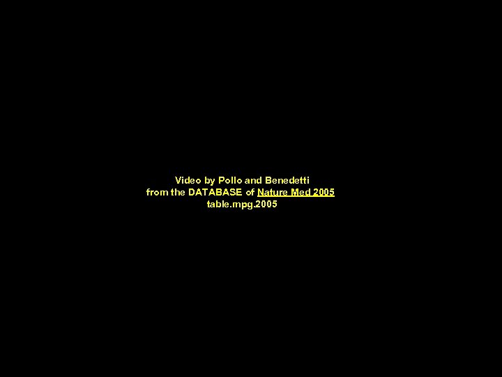 Video by Pollo and Benedetti from the DATABASE of Nature Med 2005 table. mpg.