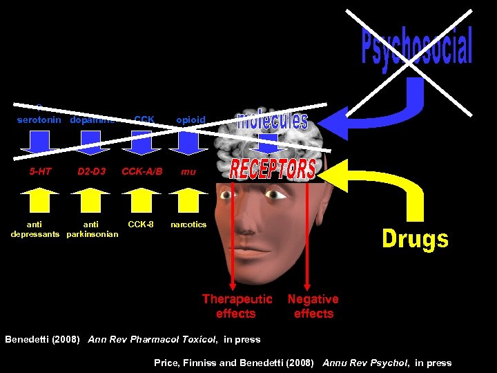 ? serotonin dopamine 5 -HT D 2 -D 3 anti depressants parkinsonian CCK opioid