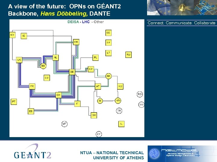 A view of the future: OPNs on GÉANT 2 Backbone, Hans Döbbeling, DANTE Connect.
