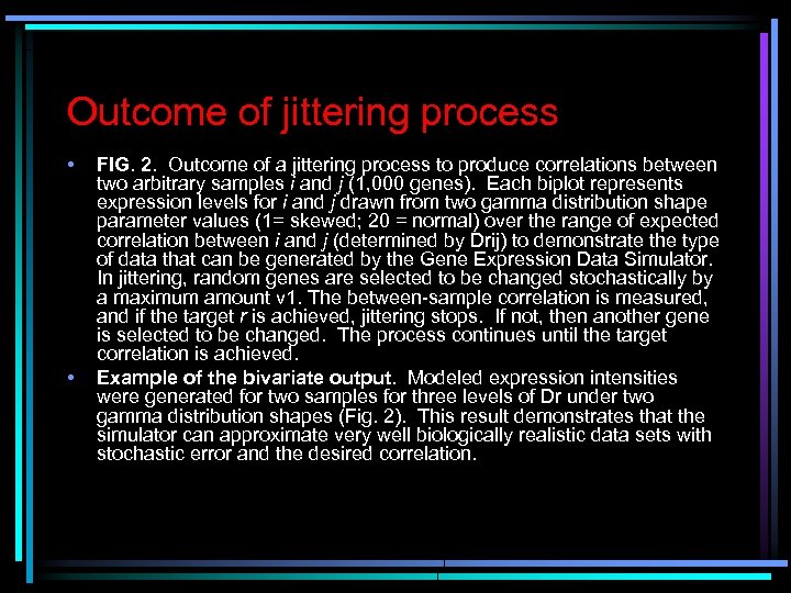 Outcome of jittering process • • FIG. 2. Outcome of a jittering process to