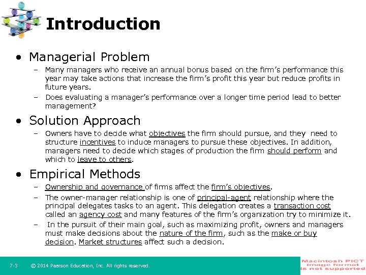 Introduction • Managerial Problem – Many managers who receive an annual bonus based on