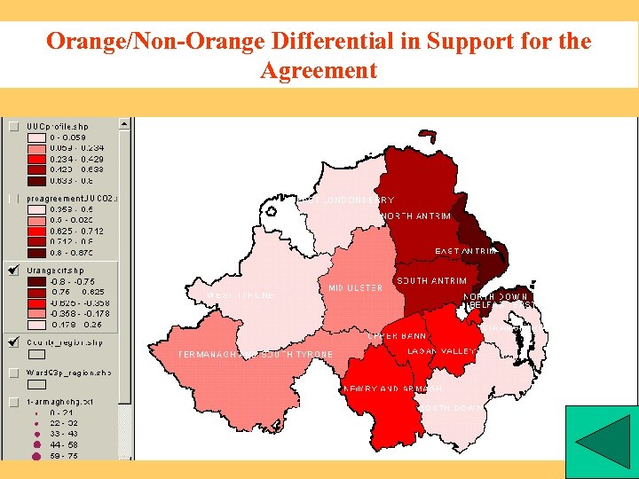 Orange/Non-Orange Differential in Support for the Agreement 
