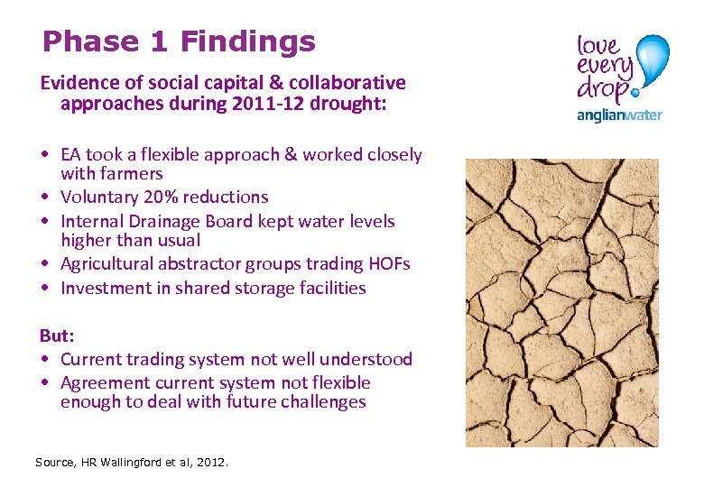 Phase 1 Findings Evidence of social capital & collaborative approaches during 2011 -12 drought: