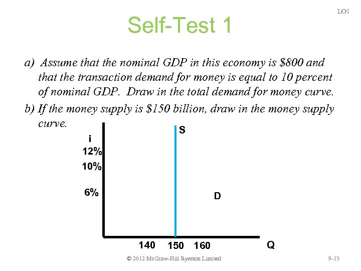 LO 1 Self-Test 1 a) Assume that the nominal GDP in this economy is